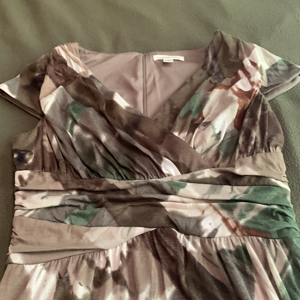 Coldwater Creek short sleeve multi color dress.  Zip back. Size 6 - Picture 6 of 8